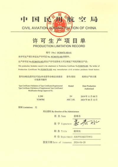Production Limitation Record